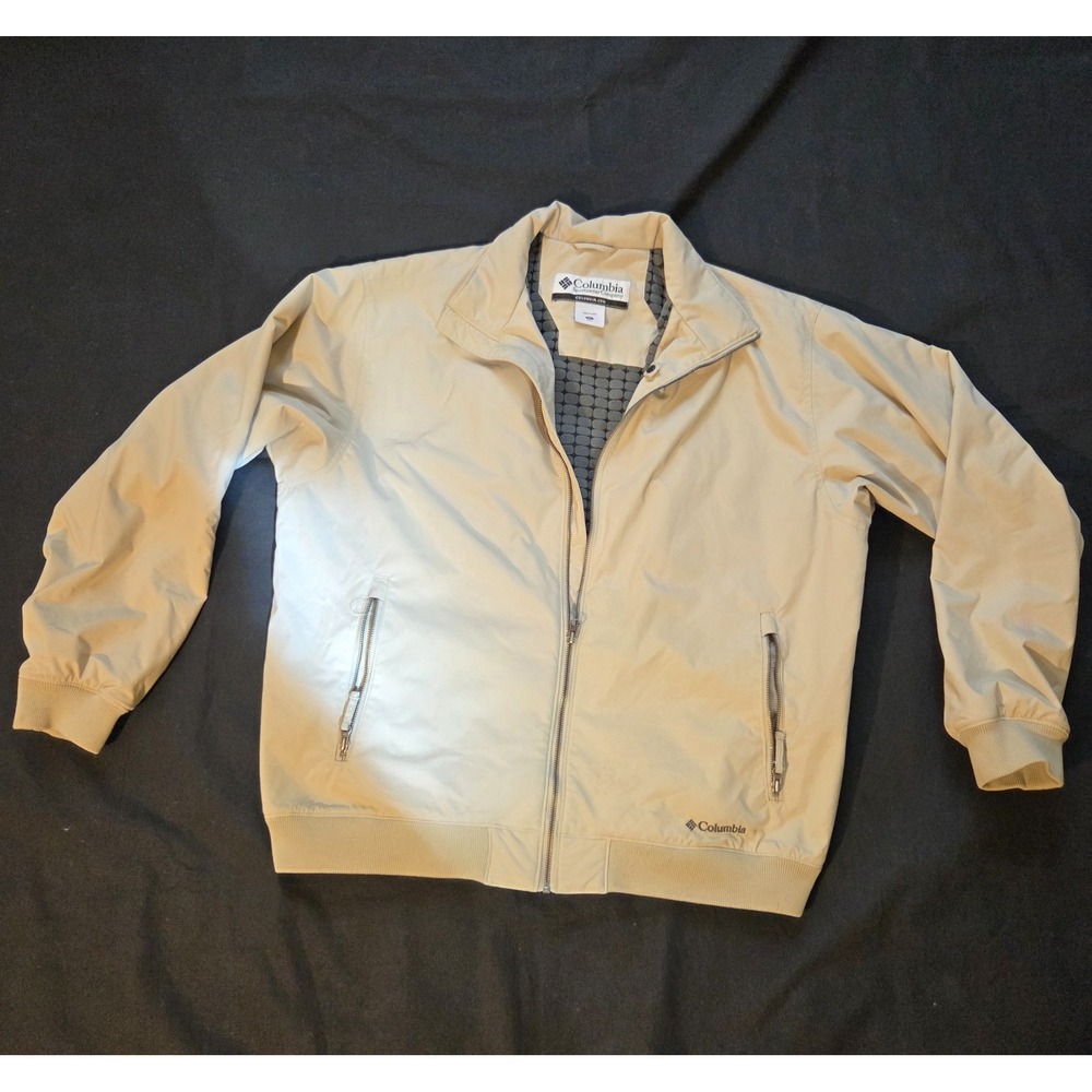 Columbia Norse Peak Jacket Mens XL Tan Fleece Lined Full Zip XM3965 Y2K